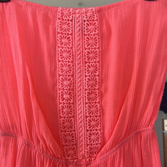 Laundry by Shelli Segal Coral colored romper jumpsuit Beach coverup - Picture 2 of 3
